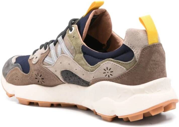 Flower Mountain Donkerblauwe Sneakers met Rubberen Zool Multicolor Heren