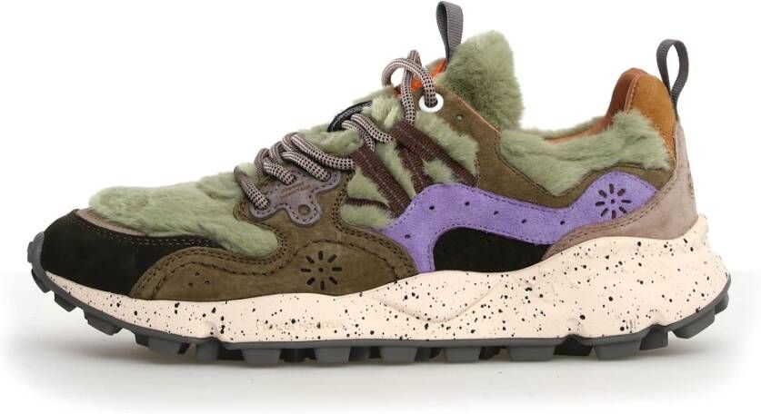 Flower Mountain Eco-Bont Sneakers met Kleurrijke Inzetstukken Multicolor Dames