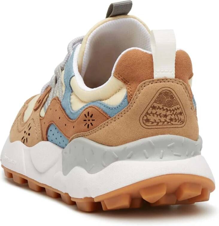 Flower Mountain Faux leather and technical fabric sneakers Yamano 3 UNI Kaiso Beige Unisex