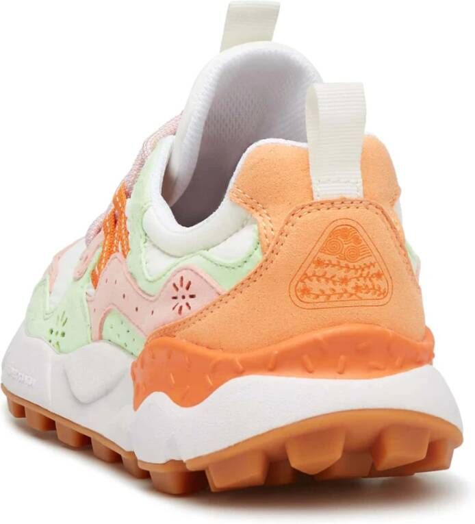 Flower Mountain Faux leather and technical fabric sneakers Yamano 3 Woman Kaiso White Dames