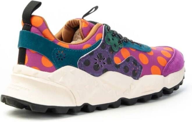 Flower Mountain Gedrukte Suède Sneakers met Kurken Binnenzool Multicolor Dames