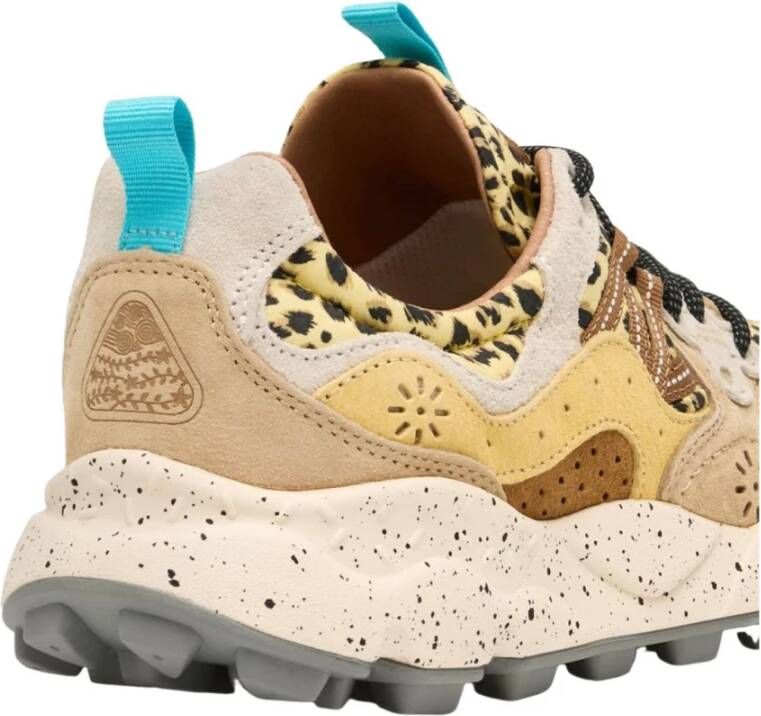 Flower Mountain Gele Sneakers 4D11 in Stof