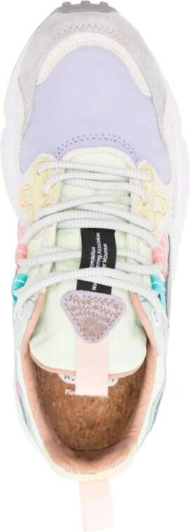 Flower Mountain Grijze en paarse sneakers Multicolor Dames
