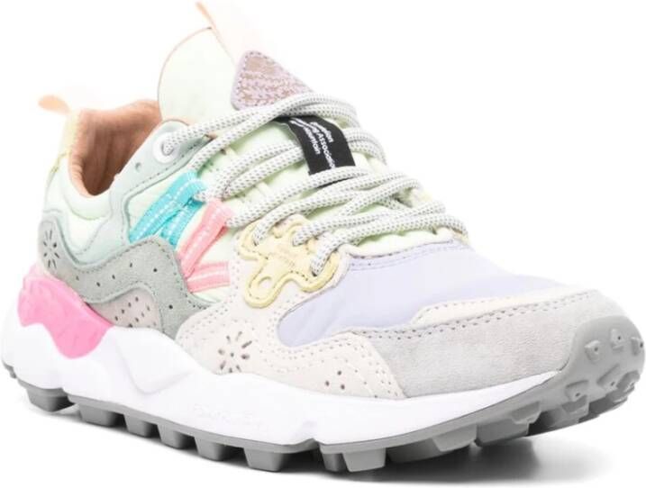 Flower Mountain Grijze en paarse sneakers Multicolor Dames