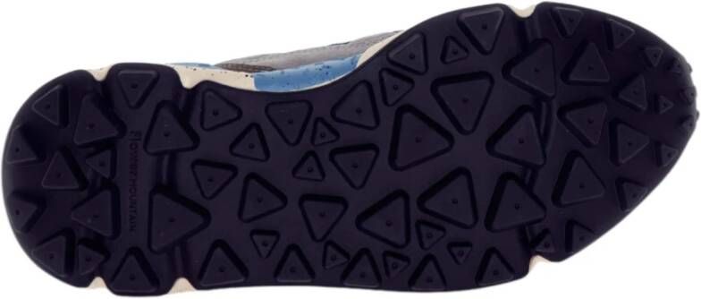 Flower Mountain Grijze outdoor sneakers met suède technische stof