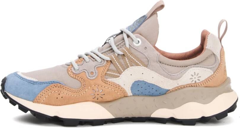 Flower Mountain Grijze Sneakers Rubberen Zool