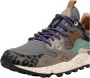 Flower Mountain Grijze Technische Stoffen Sneakers met Dierenprint Details - Thumbnail 2