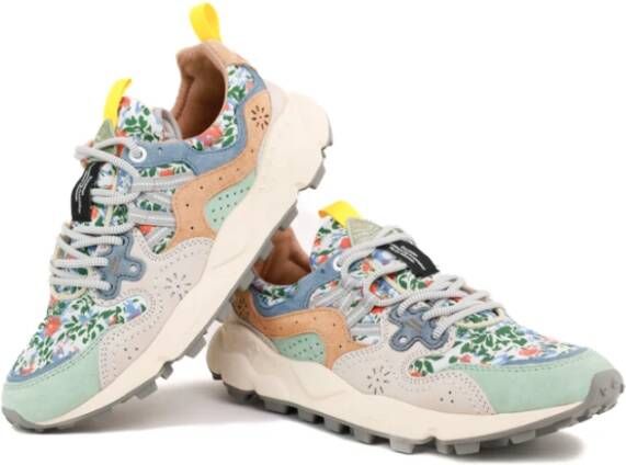 Flower Mountain Groene Bloemen Sneakers Modern Ontwerp