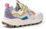 Flower Mountain Suede and technical fabric sneakers Yamano 3 Woman White Dames - Thumbnail 13