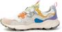 Flower Mountain Suede and technical fabric sneakers Yamano 3 Woman White Dames - Thumbnail 10