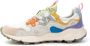 Flower Mountain Suede and technical fabric sneakers Yamano 3 Woman White Dames - Thumbnail 14