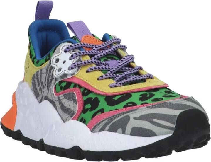 Flower Mountain Kotetsu Sneaker Grijs Groen Geel Multicolor Dames