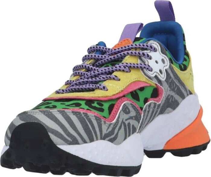 Flower Mountain Kotetsu Sneaker Grijs Groen Geel Multicolor Dames