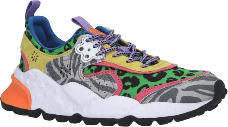 Flower Mountain Kotetsu Sneaker Grijs Groen Geel Multicolor Dames