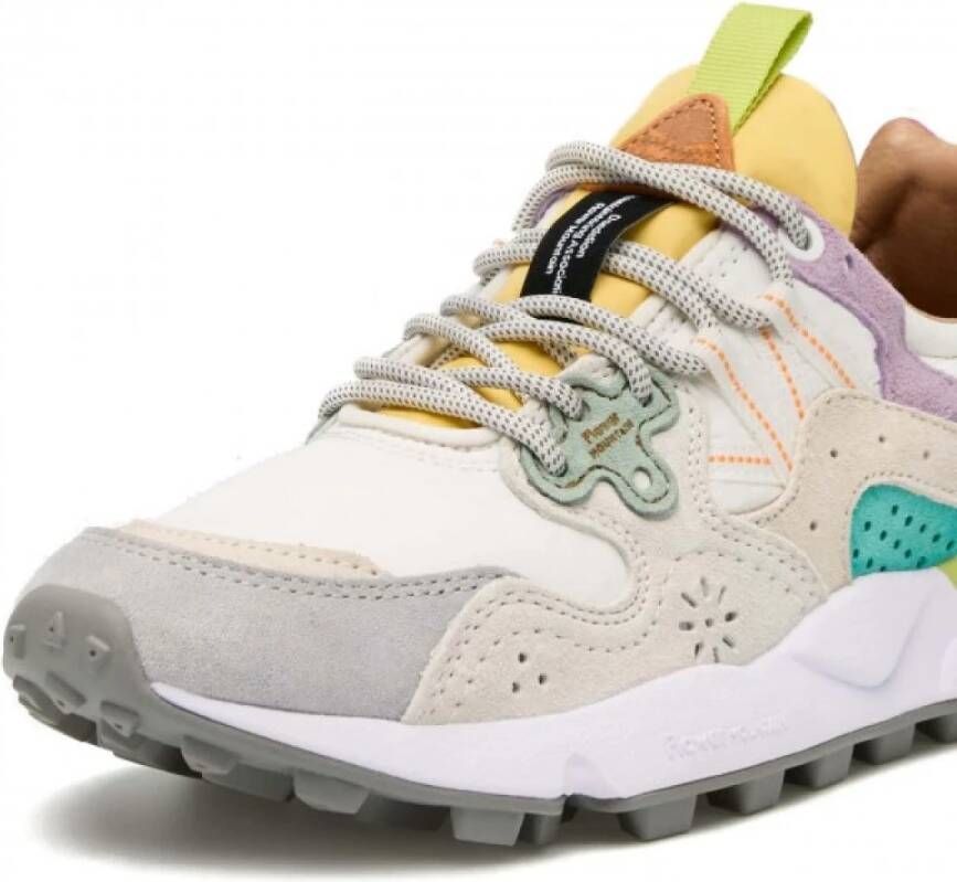 Flower Mountain Lilac Multicolor Sneakers met Suède Details
