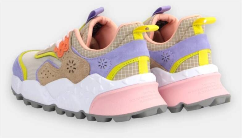Flower Mountain Lilla Suède Sneakers met Iconische Details Multicolor Dames