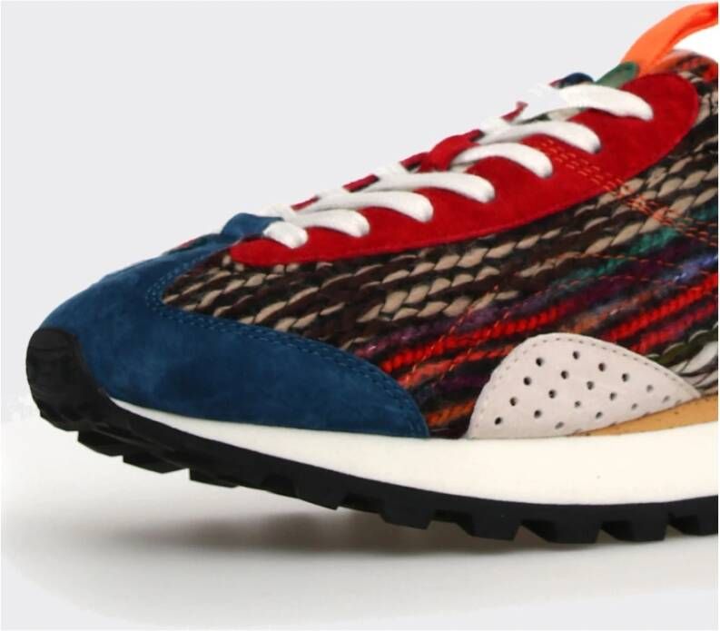 Flower Mountain Multicolor Suède Wollen Gebreide Sneakers Multicolor Heren