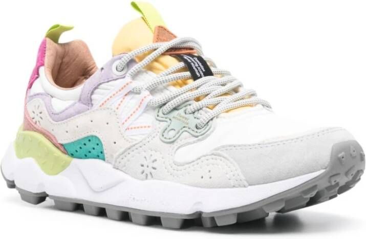 Flower Mountain Paarse en Witte Sneakers voor Vrouwen Multicolor Dames