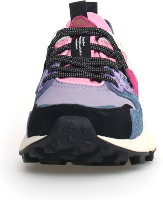 Flower Mountain Paarse en Zwarte Sneakers Roze Dames