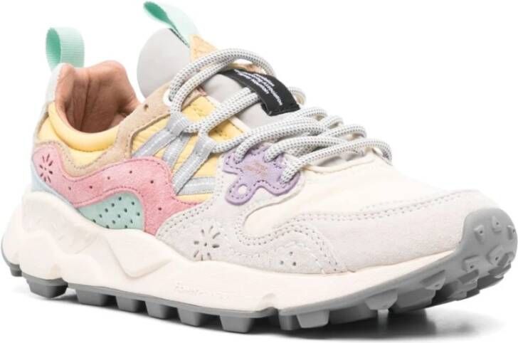 Flower Mountain Roze Multicolor Lage Sneakers Multicolor Dames
