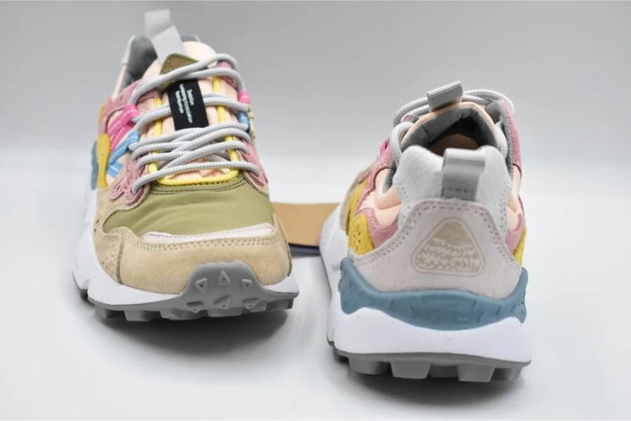 Flower Mountain Roze Veterschoenen Lichtgewicht Rubberen Zool