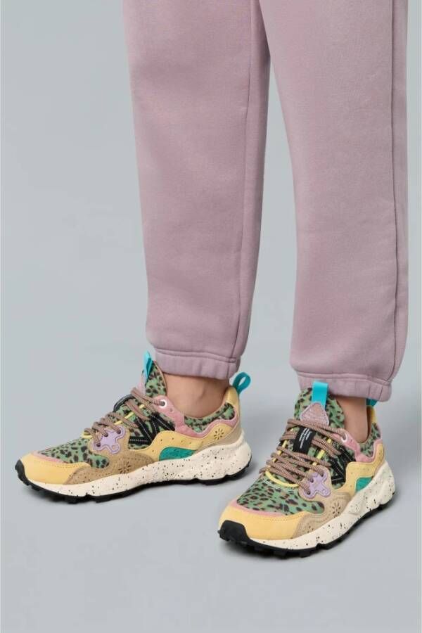 Flower Mountain Fabric and suede sneakers Yamano 3 Woman