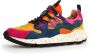 Flower Mountain Sneakers van suède en gewaxt technisch materiaal met kurken inlegzool Multicolor Dames - Thumbnail 2