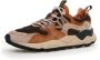 Flower Mountain Sneakers van suède en gewaxt technisch materiaal met rubberen zool Brown Heren - Thumbnail 4