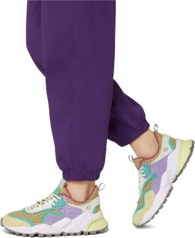 Flower Mountain Suede and fabric sneakers Kotetsu Woman Purple Dames