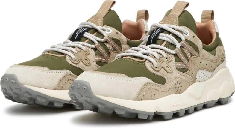 Flower Mountain Suede and fabric sneakers Yamano 3 UNI Green Unisex