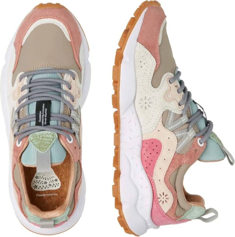 Flower Mountain Suede and fabric sneakers Yamano 3 Woman Pink Dames