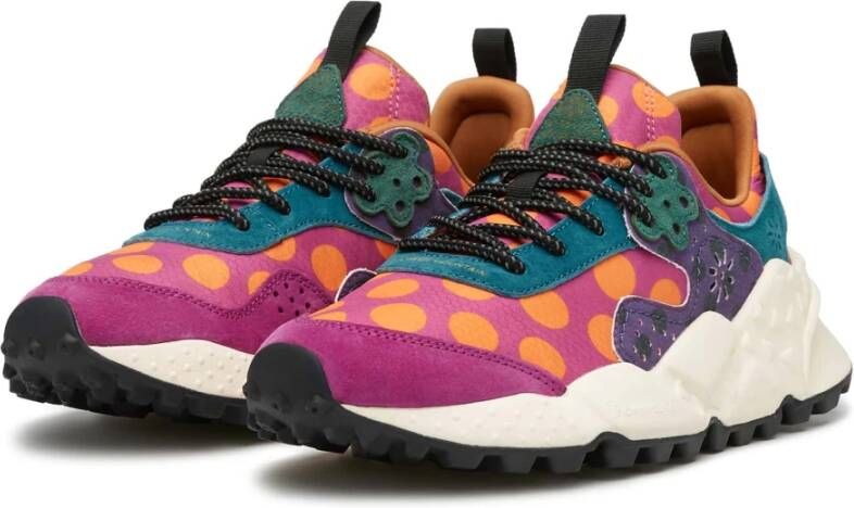 Flower Mountain Suede and technical fabric sneakers Kotetsu Woman Purple Dames