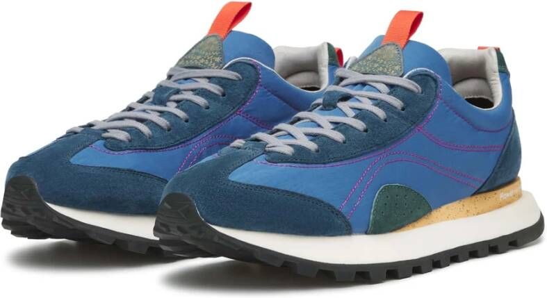 Flower Mountain Suede and technical fabric sneakers NEW Asuka MAN Blue Heren