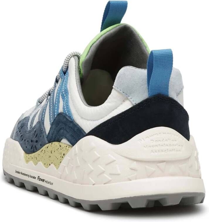 Flower Mountain Suede and technical fabric sneakers Washi MAN Blue Heren