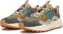 Flower Mountain Suede and technical fabric sneakers Washi MAN Green Heren - Thumbnail 4