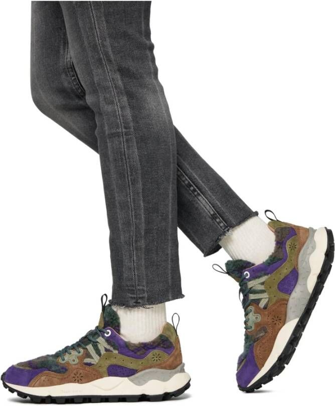 Flower Mountain Suede and technical fabric sneakers Yamano 3 UNI Multicolor Dames