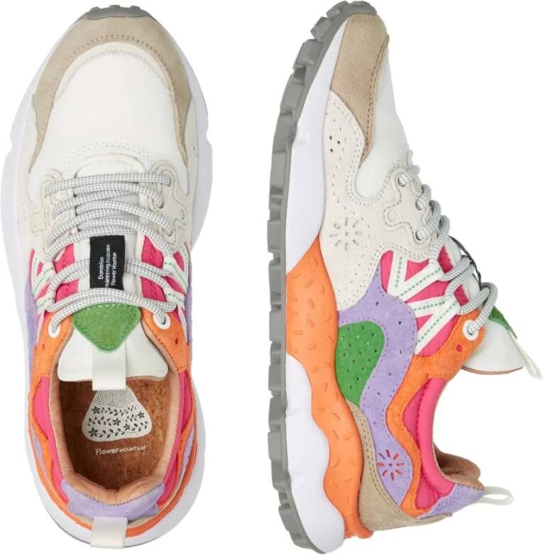 Flower Mountain Suede and technical fabric sneakers Yamano 3 Woman Multicolor Dames