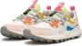 Flower Mountain Suede and technical fabric sneakers Yamano 3 Woman White Dames - Thumbnail 4