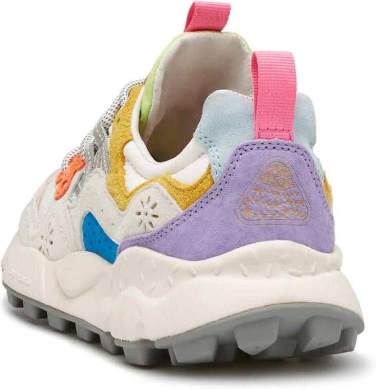 Flower Mountain Suede and technical fabric sneakers Yamano 3 Woman White Dames