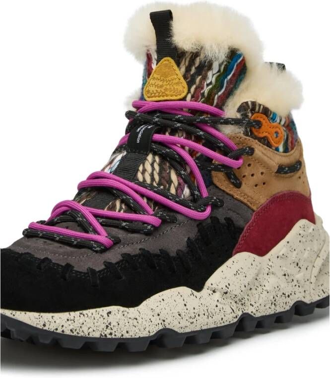 Flower Mountain Suede and wool high-top sneakers Morican UNI Multicolor Dames