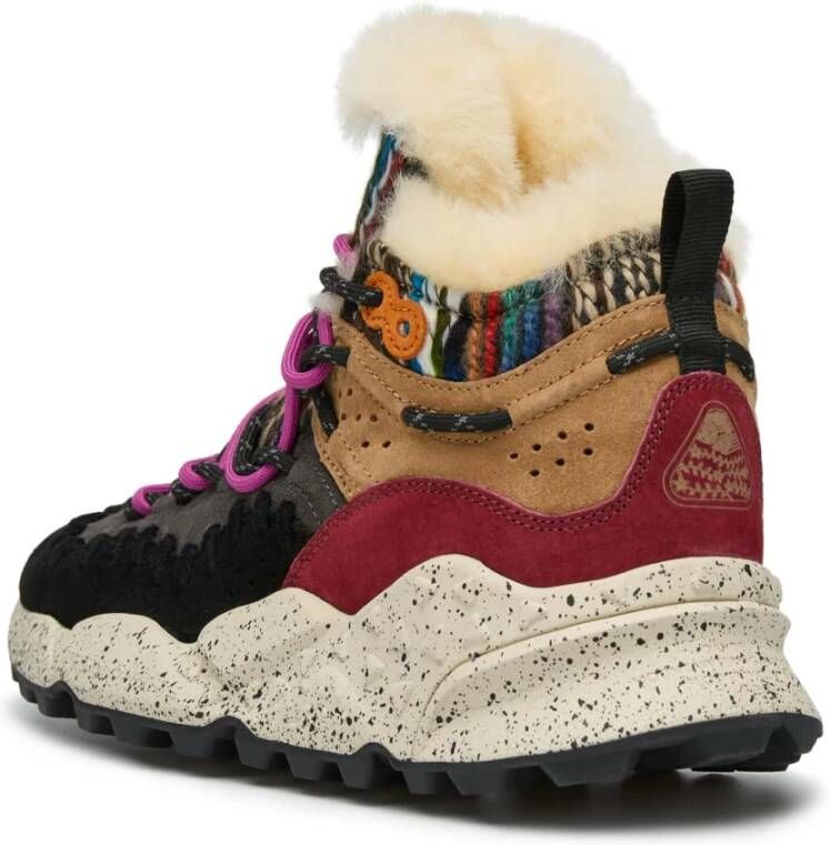 Flower Mountain Suede and wool high-top sneakers Morican UNI Multicolor Dames