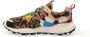 Flower Mountain Suède Damessneakers in Wit Zwart Beige Multicolor Dames - Thumbnail 3