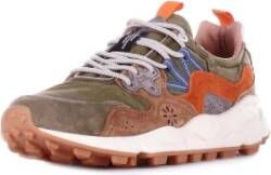 Flower Mountain Suède Logo Sneakers Rubberen Zool