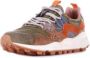 Flower Mountain Suède Logo Sneakers Rubberen Zool - Thumbnail 4