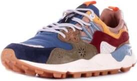 Flower Mountain Suède Logo Sneakers Rubberen Zool