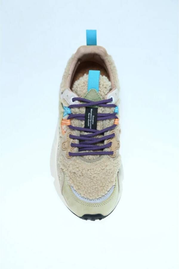 Flower Mountain Teddy Sneaker Yamano met Suede Details