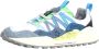 Flower Mountain Suede and technical fabric sneakers Washi MAN Blue Heren - Thumbnail 23