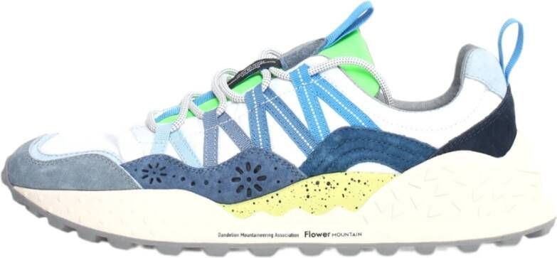 Flower Mountain Witte Sneakers Bergstijl Blue Heren
