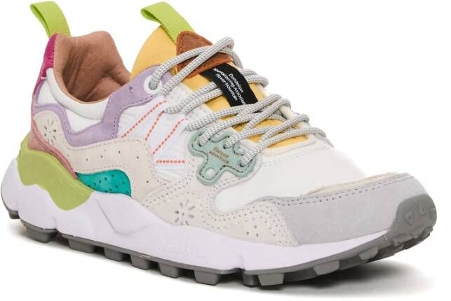 Flower Mountain Witte Sneakers Yamano Stijl Multicolor Dames