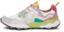 Flower Mountain Witte Sneakers Yamano Stijl Multicolor Dames - Thumbnail 3